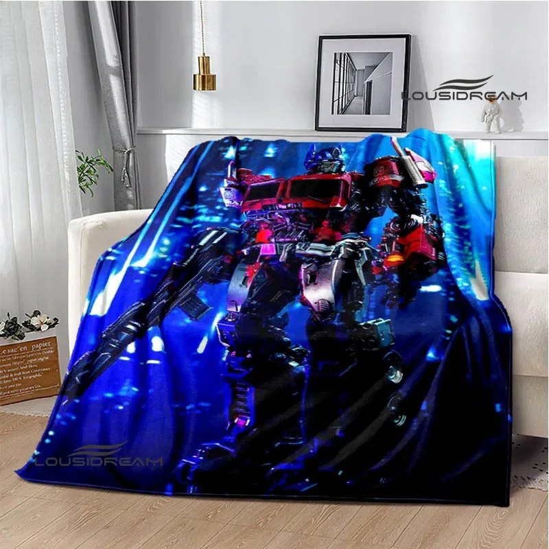

T-Transformers Cartoon Printed blanket picnic blanket Warm blanket Flannel Soft Cozy Blanket Home travel blanket Birthday Gift
