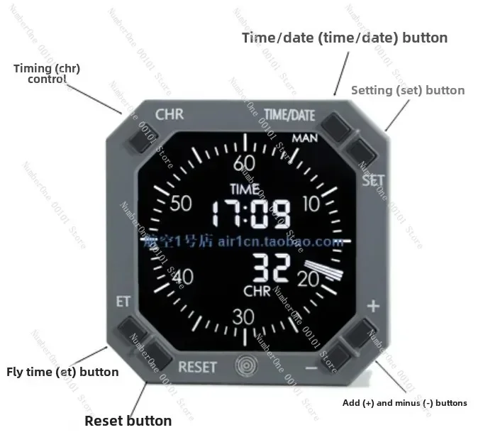 For home, imitation 737 CLOCK Boeing BOEING simulator aviation instrument clock alarm clock, aircraft simulation clock