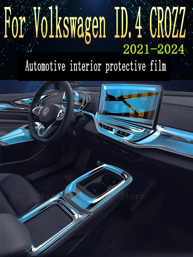 For Volkswagen ID.4 CROZZ 2021-2024 ID4 Gearbox Panel Navigation Automotive Interior Screen TPU Protective Film Anti-Scratch