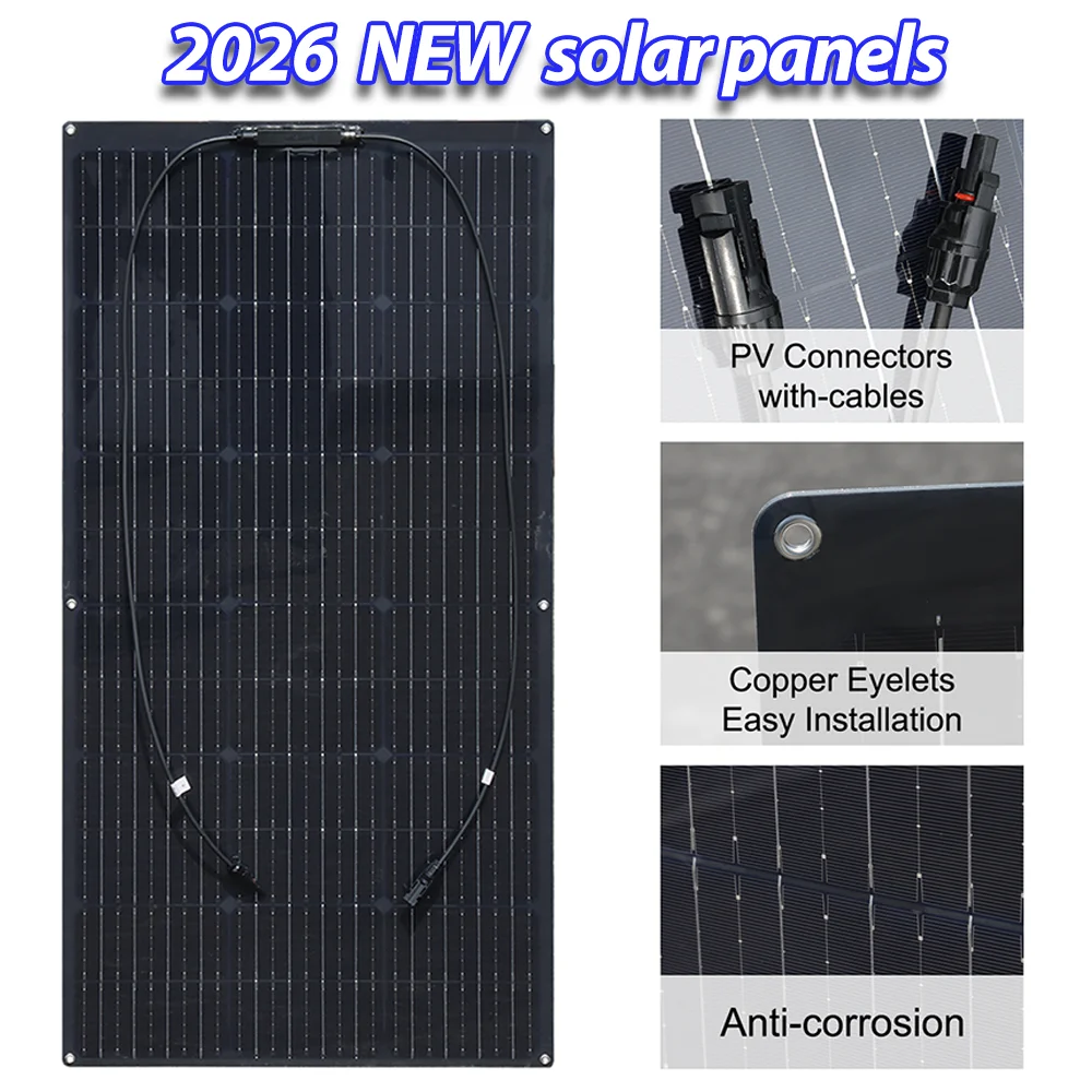 Solarpanel 240w 120w 200w 100w flexibles 12V Batterie ladegerät für Wohnmobile Yacht RV Mono Solarzelle EU Lager Dhl Versand