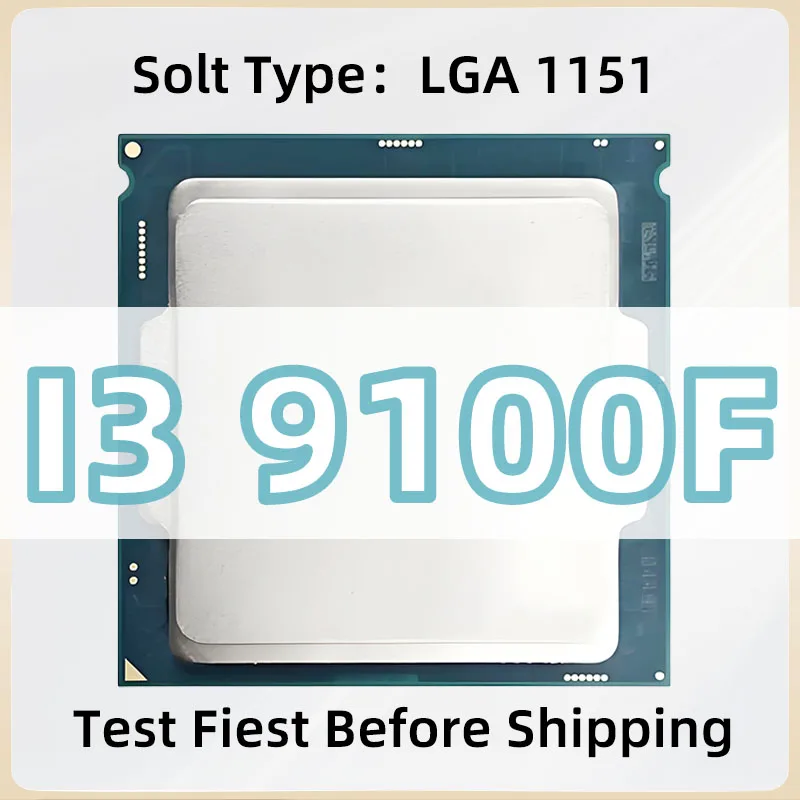 i3 9100F 3.6GHz 4 cœurs et 4 threads 65W 6M LGA 1151 CPU Le processeur I3-9100F prend en charge la mémoire DDR4