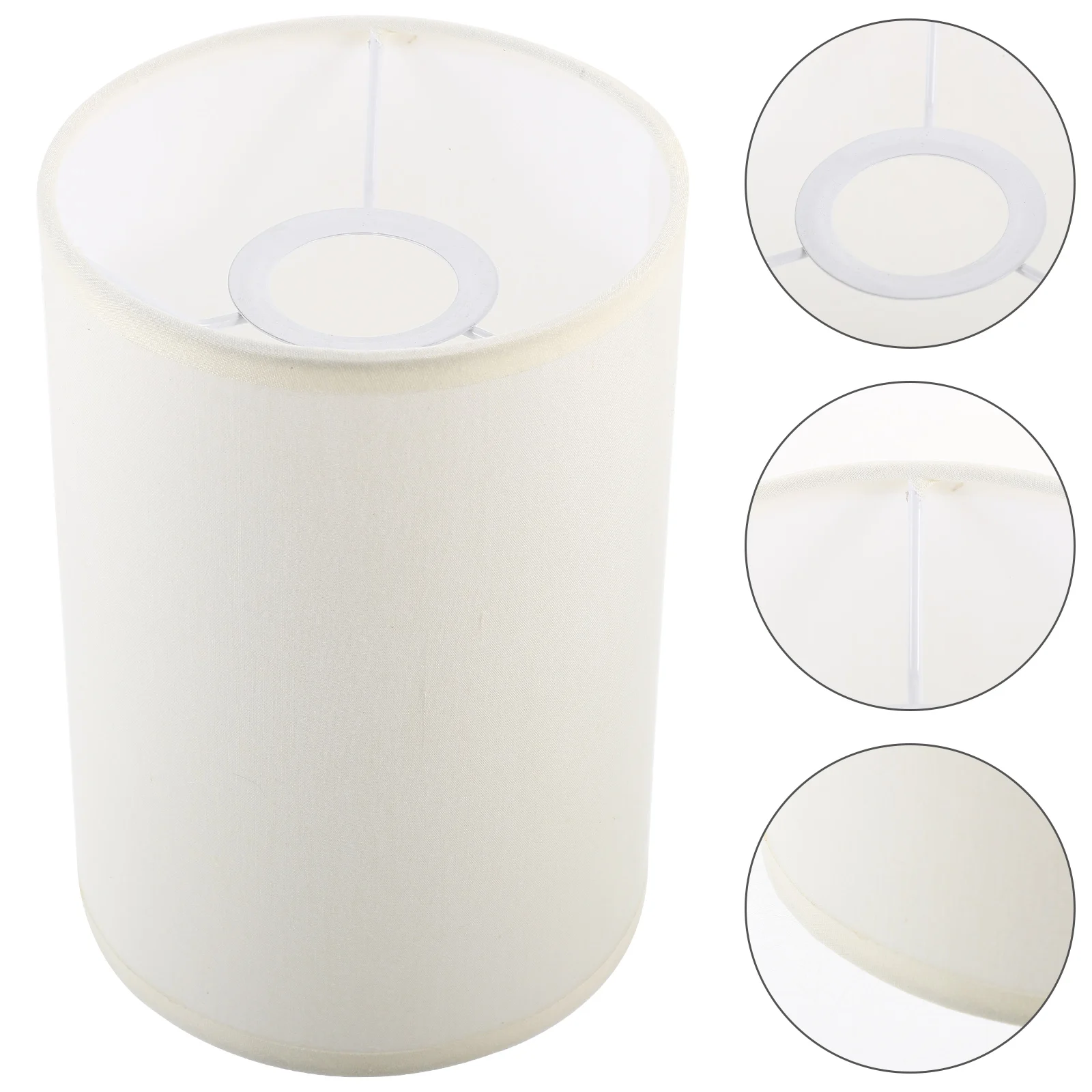 

Round Decorative Lamp Shade E27 Light Socket Simple Fabric Cover For Bedroom Living Room Floor Table Lamp Replacement