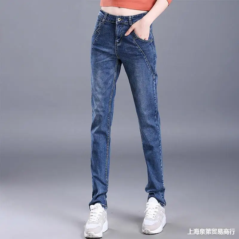 

2023 New Women Winter and Autumn Casual Cotton Pencil Jeans Fashion Ladies Slim High Quality Pants