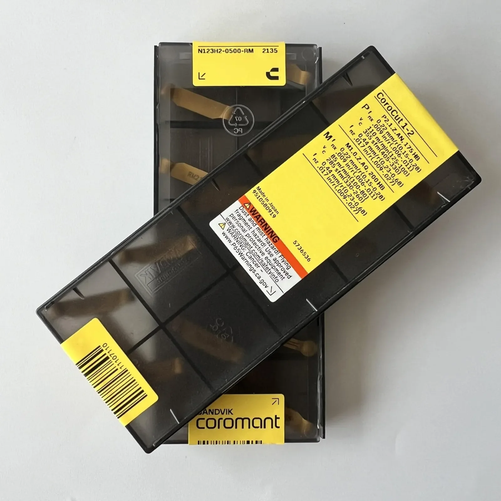 

SANDVIK / N123H2-0500-RM 2135 / Оригинальное шведское лезвие из твердого сплава, 10 шт.