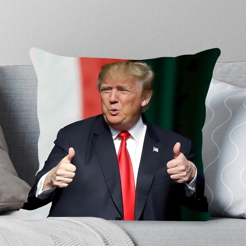 High Quality Pillow Cover iving room bedroomo office car Throw Pillows Square Pillowcase T-Trumps funny Fashion Home Decor