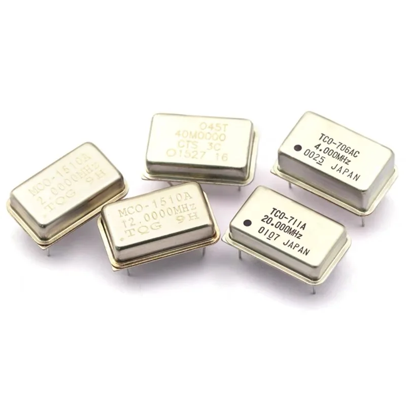 1/10PCS Straight plug rectangular active crystal oscillator DIP-4P 1M 2M 3M 4M 5M 6M 8M 10MHZ 4 feet