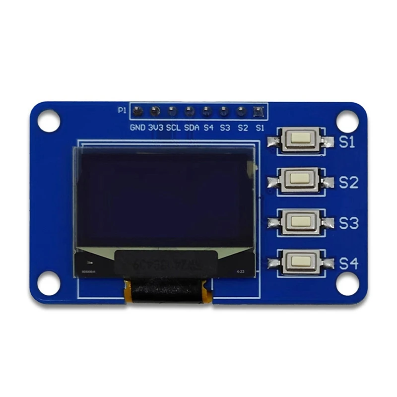 0.96 Inch OLED Display Module 12864 Screen Module With Matrix & 4 Key Keyboards IIC