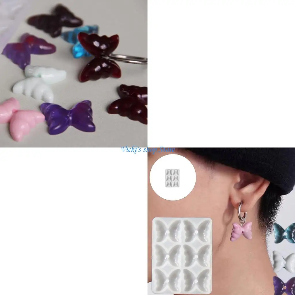 User Friendly 6 Butterfly Silicone Mold For Creating Unique Earrings And DIY Crafts