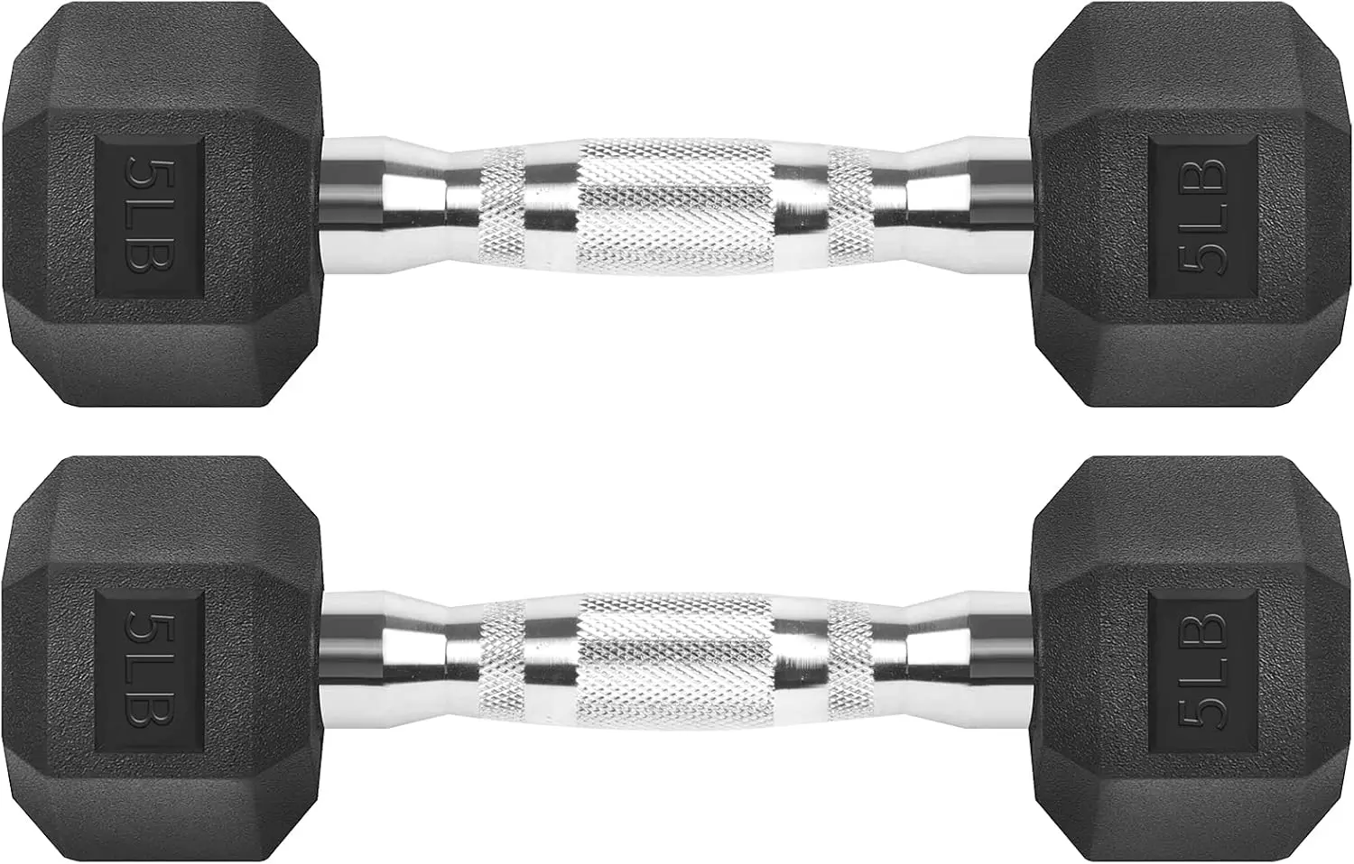 

Шестигранные гантели с резиновым покрытием, чугунные шестигранные черные гантели без гирь для упражнений, 5 фунтов/пара