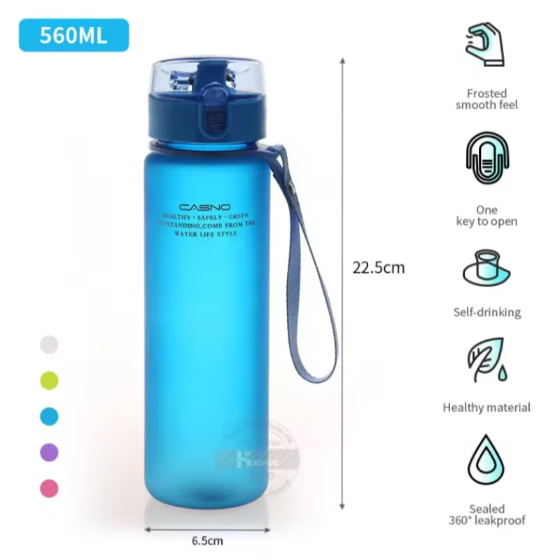 زجاجة مياه رياضية محمولة صديقة للبيئة: تصميم متين وشفاف غير لامع للمغامرات الخارجية #6