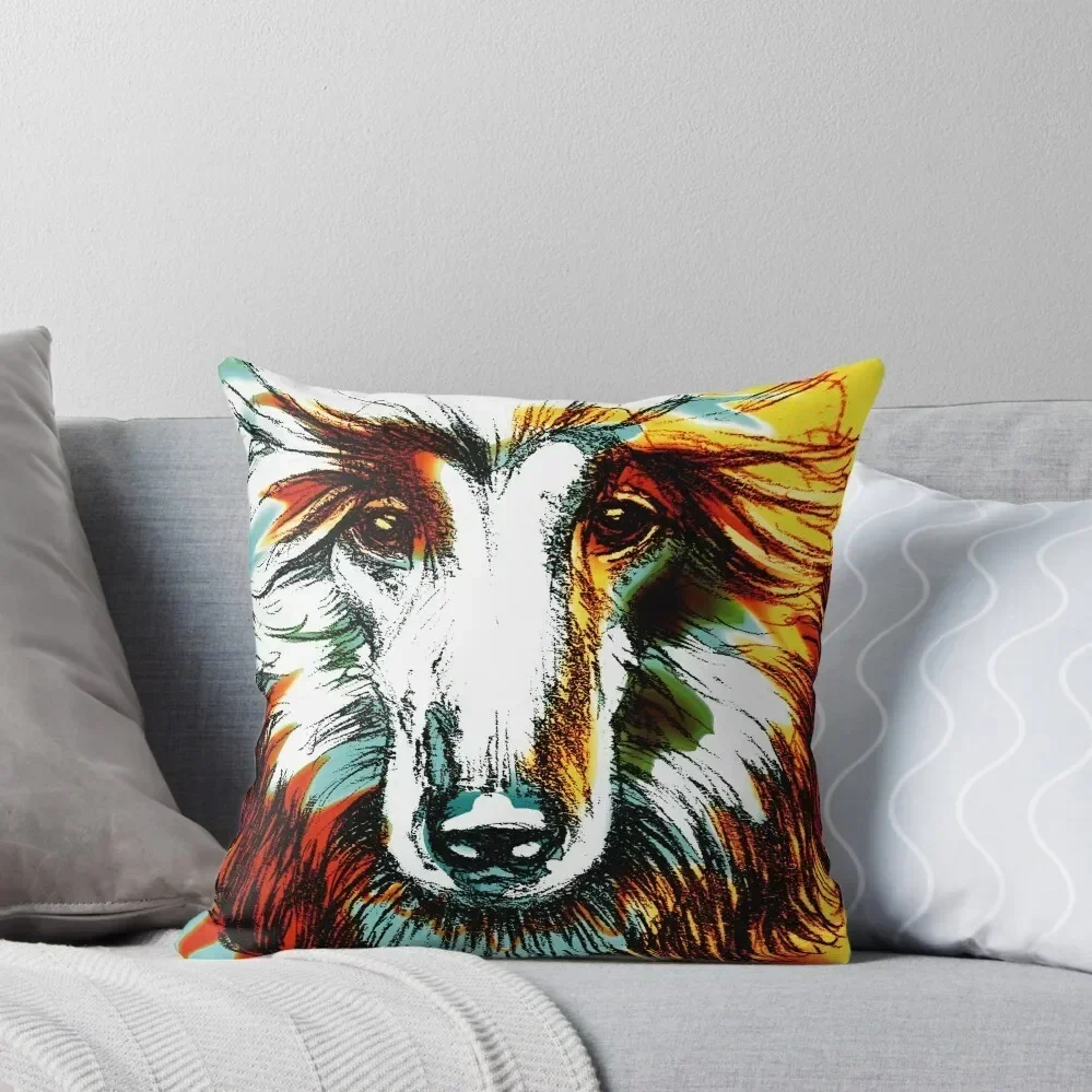 

Afghan Hound Puppy. Lots of colour! Throw Pillow New year Luxury Sofa Cushions pillow