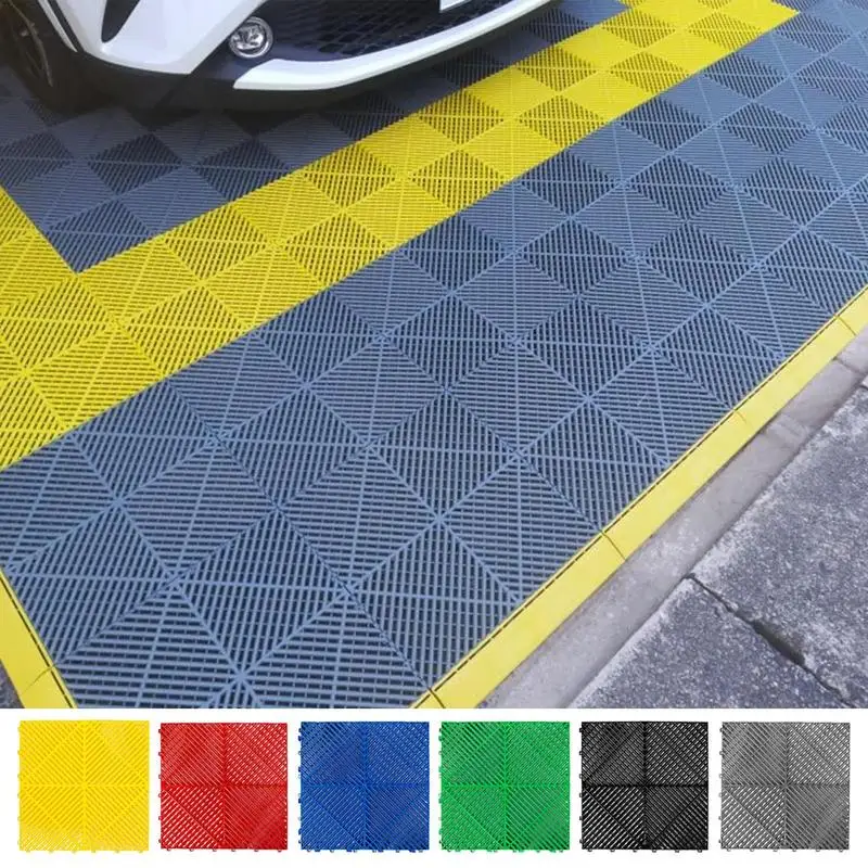 

Car wash floor Leakproof Car Wash Floor Tiles Durable Interlocking Grid Plates Fast Drainage Heavy-Duty Garage Mat Floor Tiles