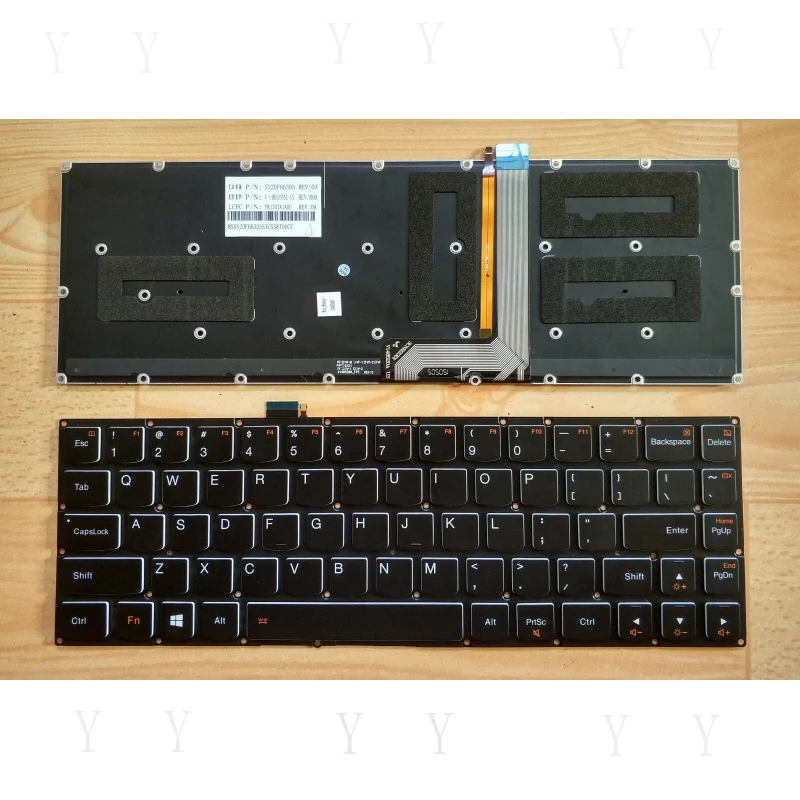 Teclado Retroiluminado Negro Y+ US para Lenovo Ideapad Yoga 3 Pro 1370
