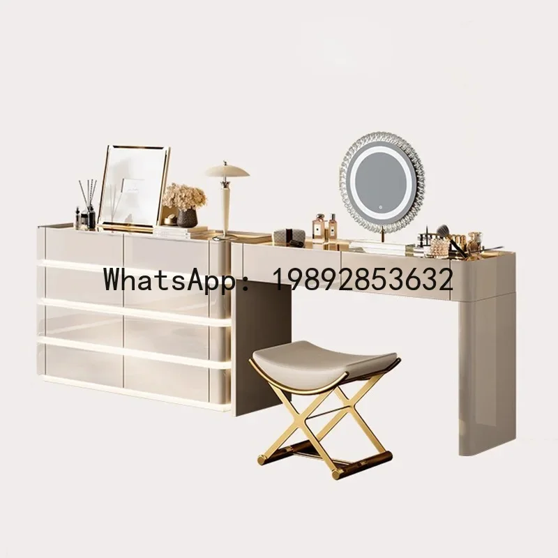 Picture 6: H5.14 solid wood glass vanity table bedroom bedside storage jewelry cabinet makeup desk