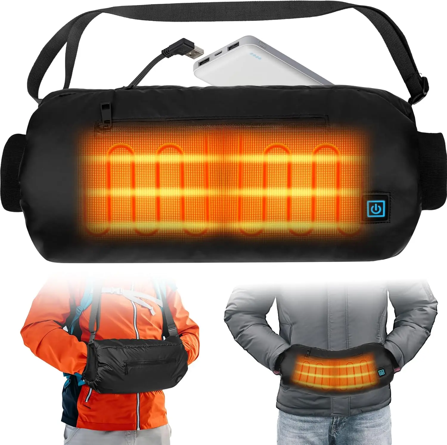 

Heated Hand Warmer with 10000mAh Battery, 15H Warmth, for Outdoor Sports & Winter Walk