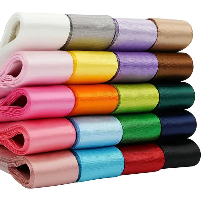 Ruban de satin pour bricolage, artisanat, emballage cadeau, nœuds de cheveux poubelle faits à la main, tissu, décoration de bouquet de mariage, accessoires de couture, 10 mètres 1
