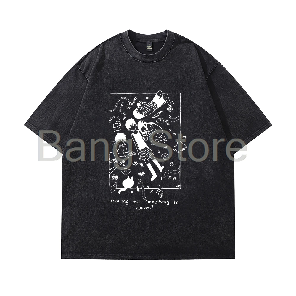 Omori Sunny Basil Washed Cotton Tee Unisex T-shirt Crewneck Short Sleeve Tops