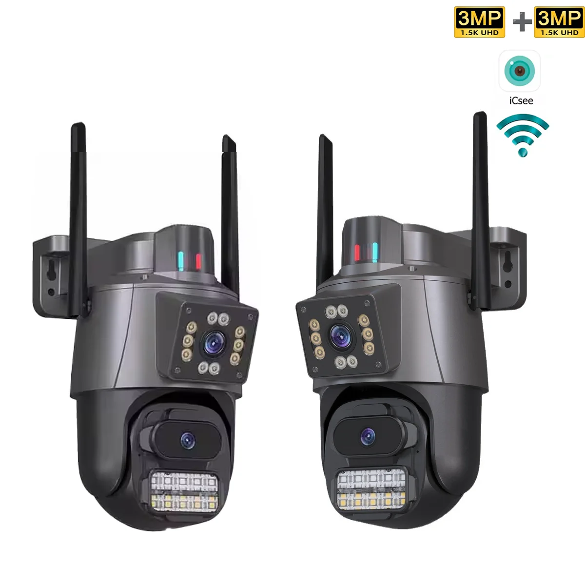 

Smart 6MP WiFi Camera w/ Auto Tracking, Spotlight Siren, H.265, 128GB SD/Cloud, 2-Way Talk, No Blind Spot, ICSEE app