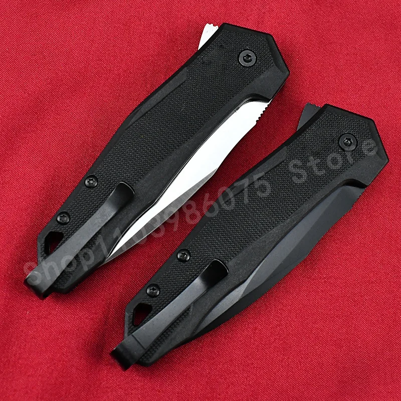 KS 2041 سكين جيب عالي الجودة مع شفرة D2 من ألياف النايلون مقبض حاد للتخييم في الهواء الطلق، هدايا رجالية قابلة للطي والمحمولة