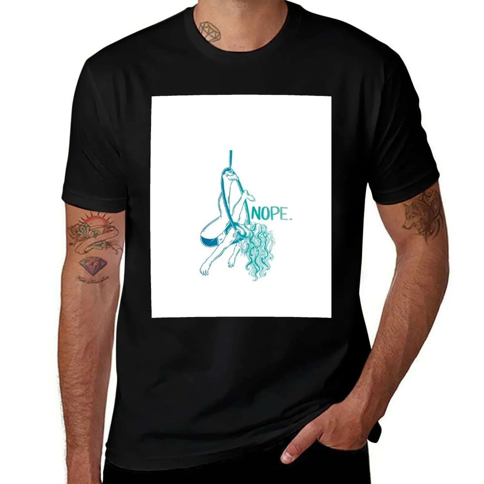Aerial Hoop Lyra NOPE - Colour T-Shirt Casual Loose Fit Short Sleeve T-Shirt