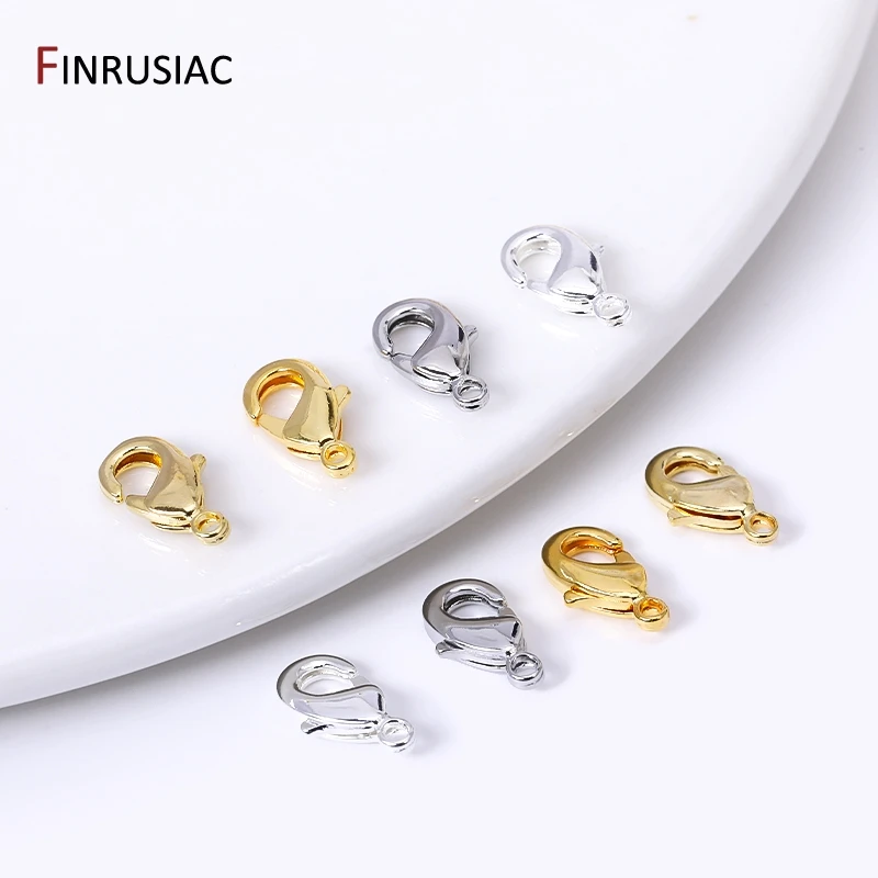 

14k/18k Gold Plated Brass 10mm 12mm Lobster Clasps For Jewelry Making, Handmade DIY Jewelry Necklace Accessories Wholesale