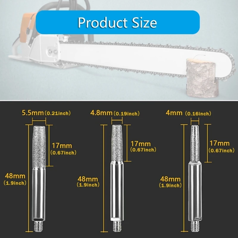 Set 31GJ 12 teste macinazione efficaci 4 mm/4,8 mm/5,5 mm con noci per motociclette in bicicletta e tecnici professionisti