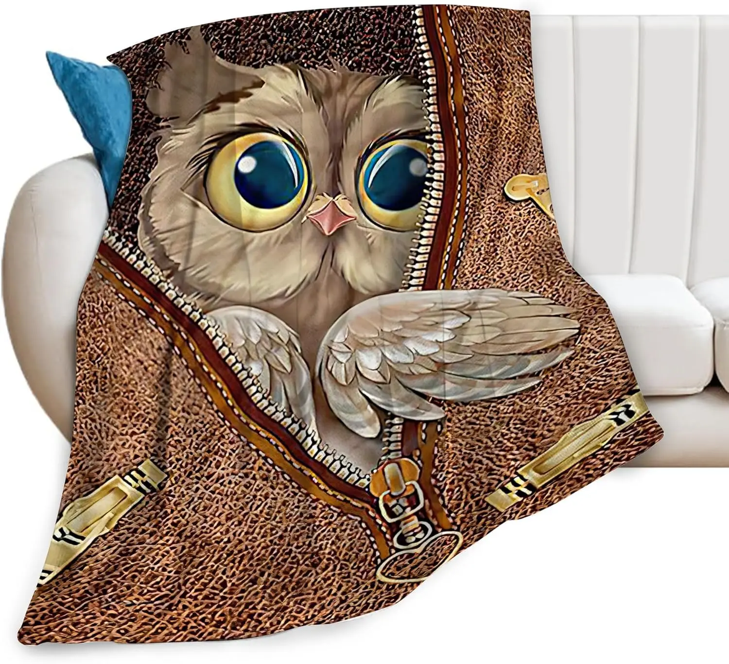 Одеяло Night Owl — мягкий теплый флисовый фланелевой плюшевый плед для девочек, мальчиков, женщин, детей — подарок для любовника совы для кровати, дивана, дивана - ;