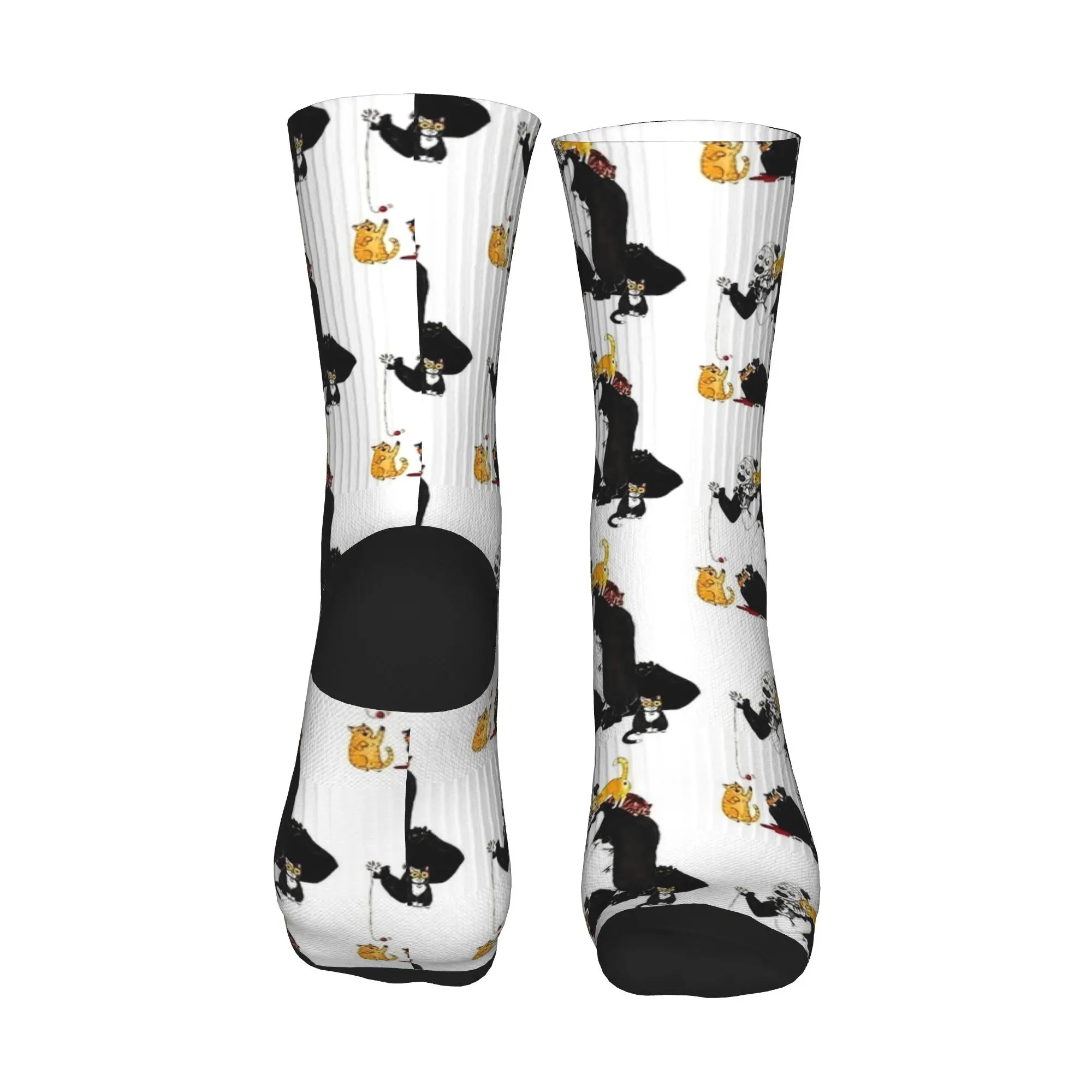 Terrifier e gatti divertenti calze di Halloween donna uomo calzini morbidi calzini moda inverno outdoor antiscivolo calzini personalizzati regalo