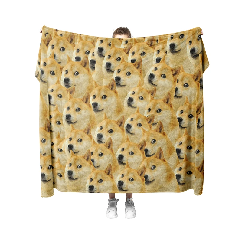 Aertemisi Doge Shiba Meme Pet Blanket for Small Medium Large Dog Cat Puppy Kitten Couch Sofa Bed Decor