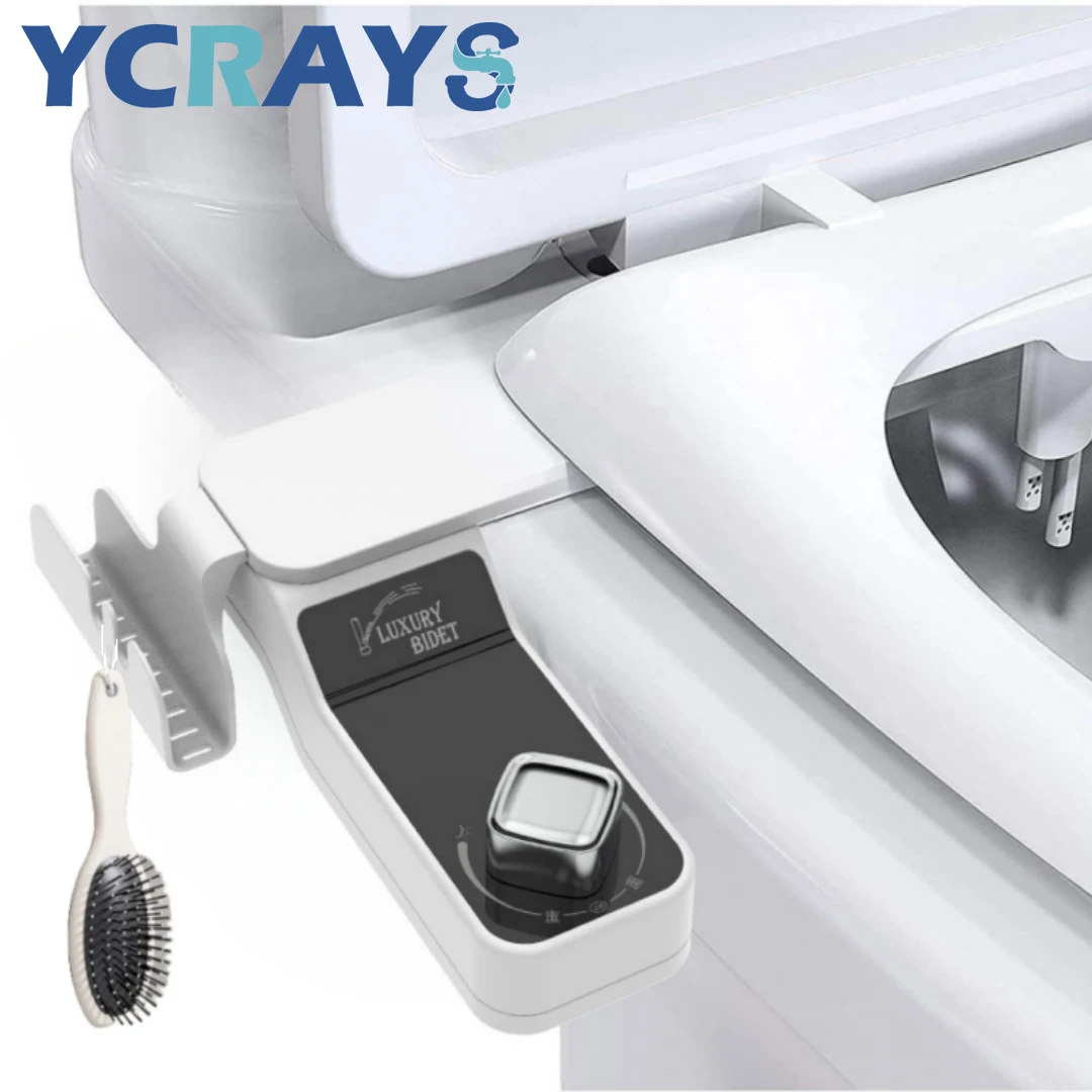 

Сиденье для унитаза YCRAYS, ультратонкое неэлектрическое, двойное сопло, миксер для горячей и холодной воды, с крючком-держателем для телефона