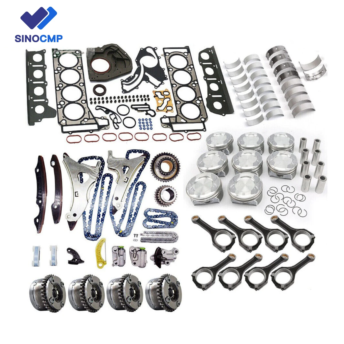 

M278 Engine Rebuild Kit & Timing Chain Kit & 8x Con Rods for Mercedes-Benz M278 CLS500 E550 GL450 GL500 ML500 S500 SL550 4.7L