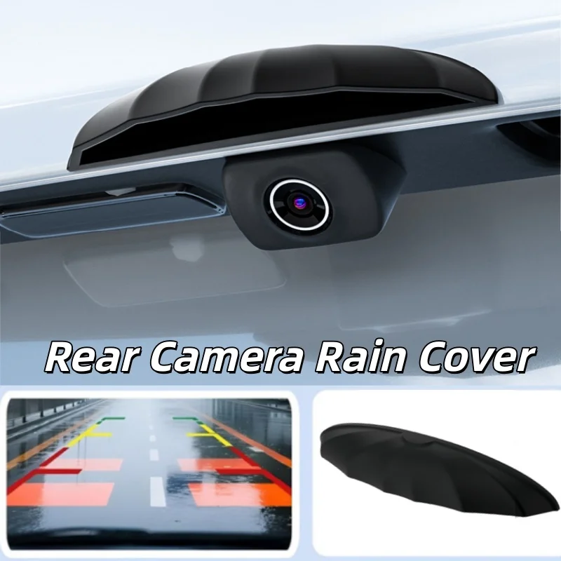 Car Reversing Rear Camera Rain Cover ABS Rain-Proof Car Reverse Camera Rain Shade Cover Waterproof Shield Car Exterior Accessory