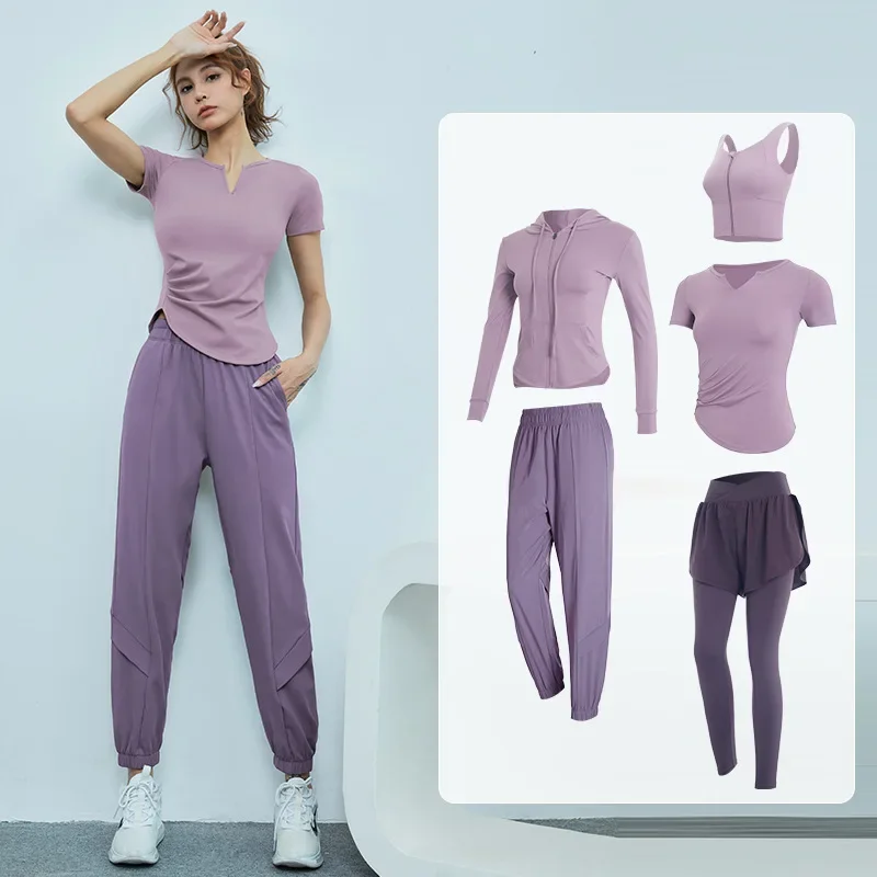 Yoga suit for women in summer 2024, new slimming and high-end fitness suit, morning running, Pilates exercise and fitness set