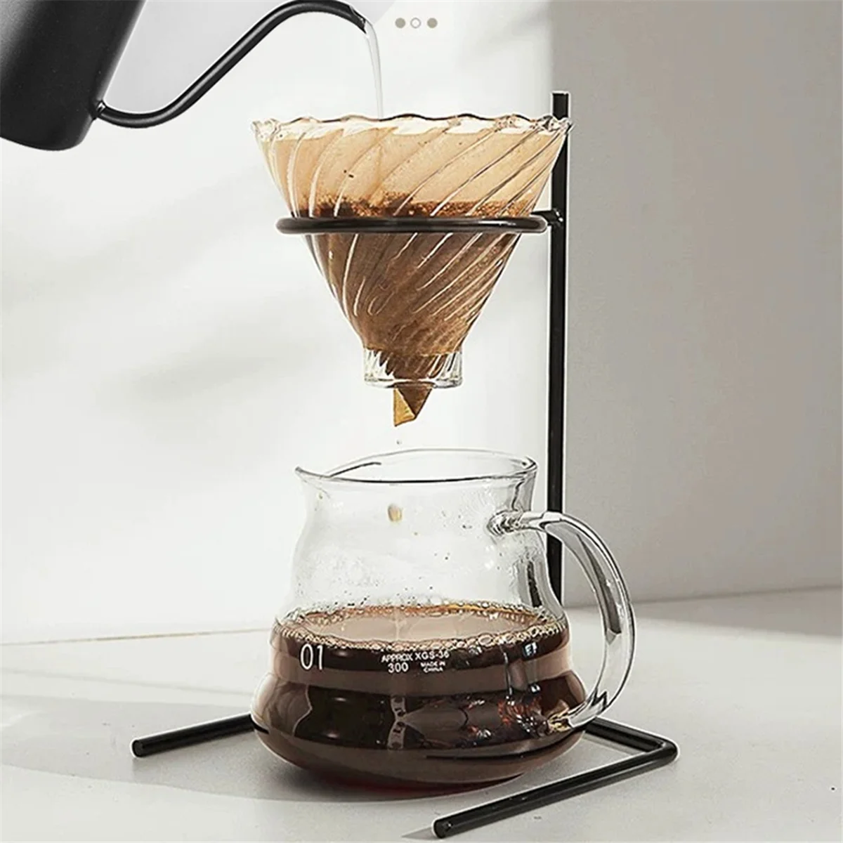 

Punch Frame Dripper Stand Coffee Station Coffee Brewer Stand Coffee Filter Cup Rack Funnel Maker Rod-A70Z