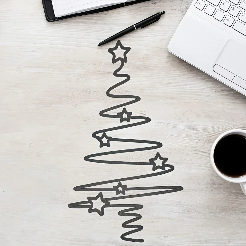 قطعة واحدة من فن الحائط المعدني لشجرة عيد الميلاد - منحوتة حديدية للحديقة الخارجية، ديكور منزلي داخلي لعيد الميلاد والهالوين وعيد الشكر #5