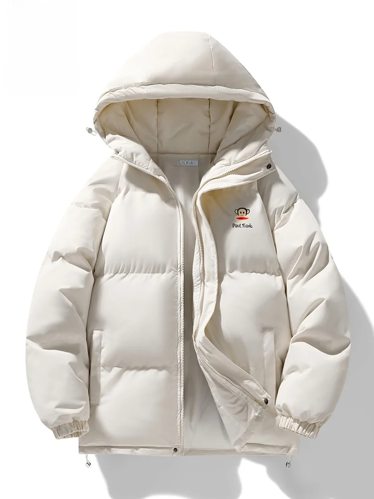 

PaulFrank Men's Winter Hooded Jaet Large Mouth Monkey Casual Warm Loose Polyester Filling Zipper Closure Long Sve Coat