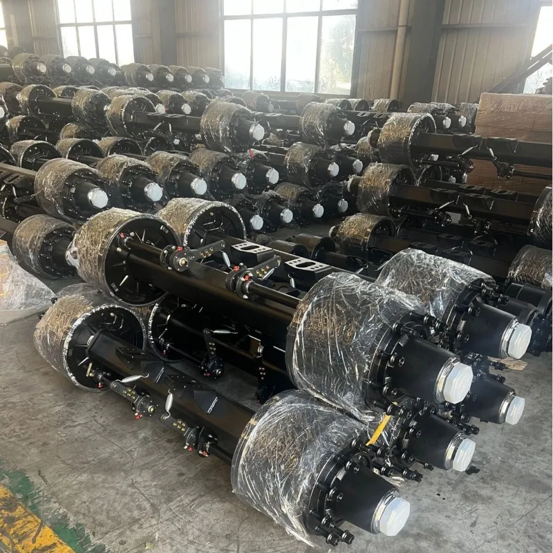 Conjunto de eixo semi-reboque, eixo alemão 12T14T, eixo de reboque, conjunto de eixo de caminhão