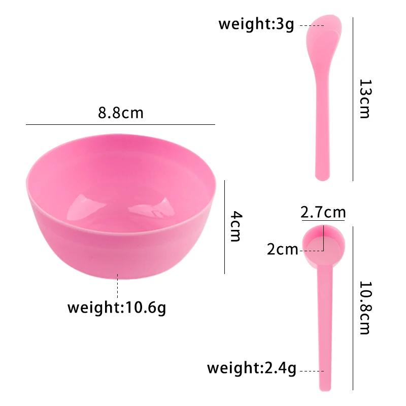 Face Mask Mixing Bowl Scraper measuring spoon Facial Makeup Tools Set Non-toxic Silicone Female Skin Care Clean Beauty supplies