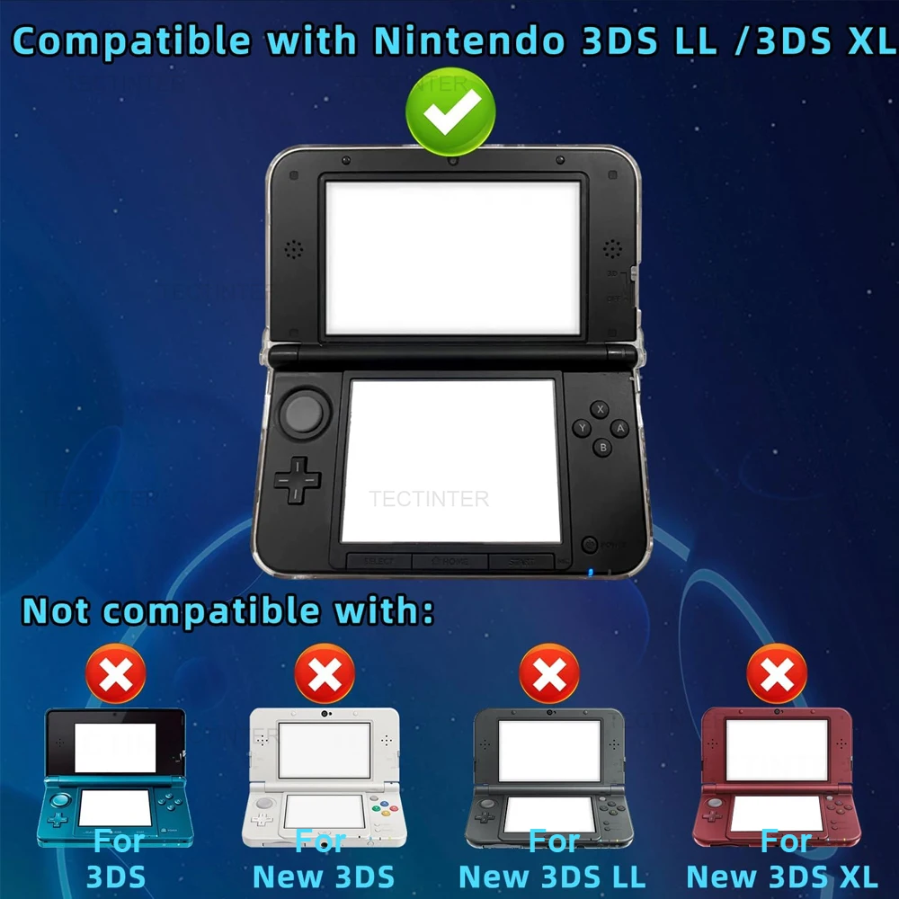 Clear Hard Protective Case For NEW Nintendo 3DS XL/LL Transparent Crystal Shell Full Cover Game Console Protector For 3DS LL/XL view 3