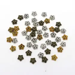 100pcs Flower Star Loose Spacer Bead Caps For Jewelry Making Finding Handmade Jewelry Diy Necklace Accessories Wholesale
