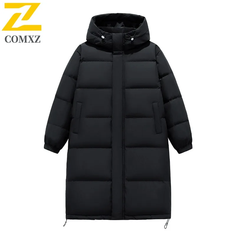 COMXZ Luxury Men Down Jacket New Trendy Stand Collar Business Casual Ultra Light Down Coat Leisure Travel Windproof Winter Parka