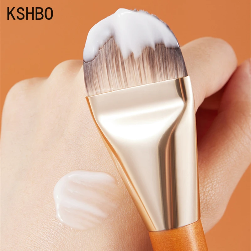 KSHBO Makeup Brushes Professional Brush Tongue Shaped Liquid Foundation Concealer Brush Women Face Base Makeup Beauty Tools