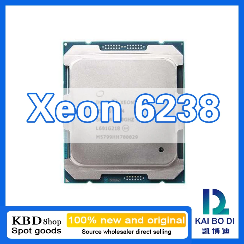 Xeon Gold 6238 CPU 22 Cores 44 Threads 2.10GHz 100% NEW and ORIGINAL CPU Central Processor Unit