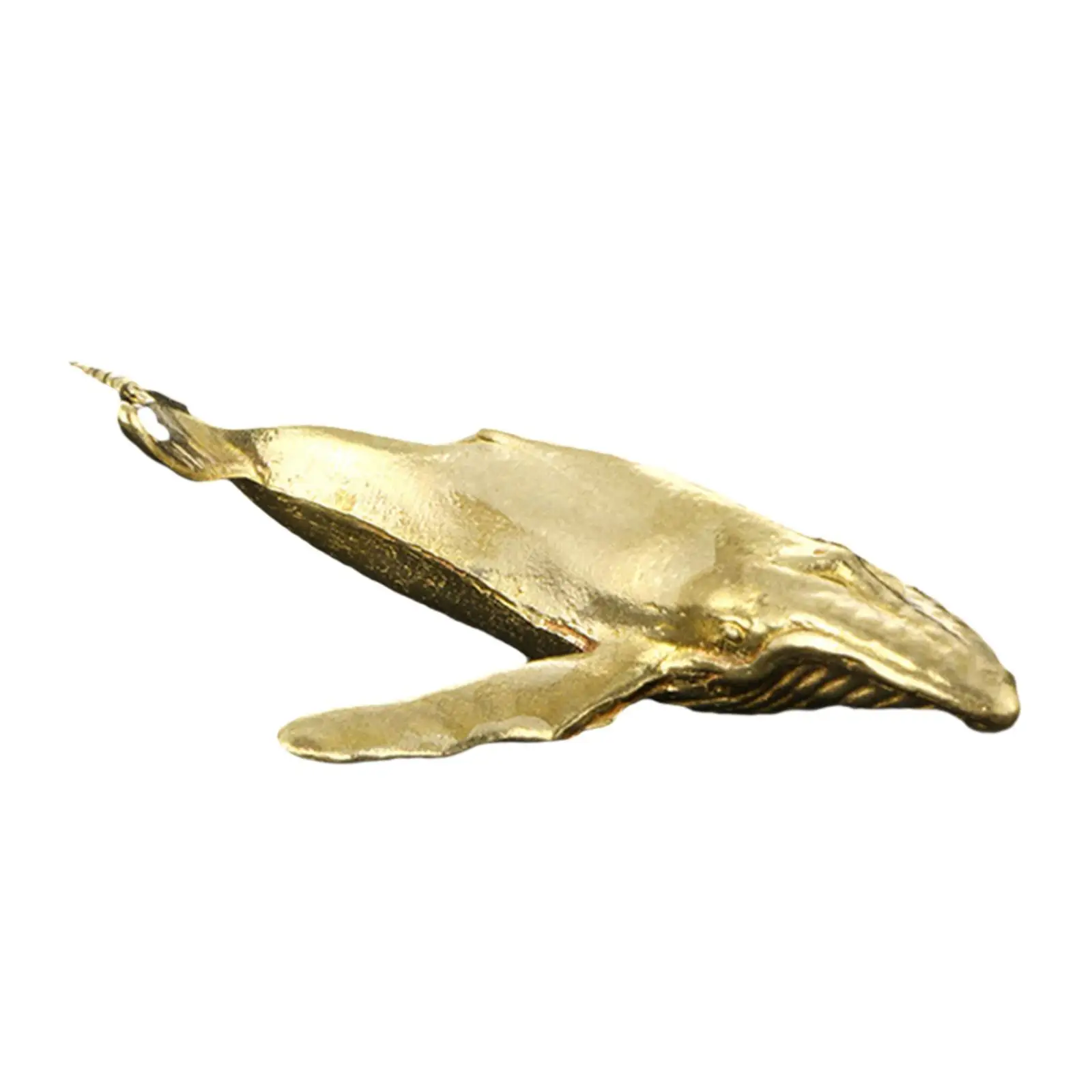 

Brass Whale Sea Animal Statue Cute Metal Crafts Ornament Collectible Statue Copper Sculpture for Home Car Office Desk Decoration
