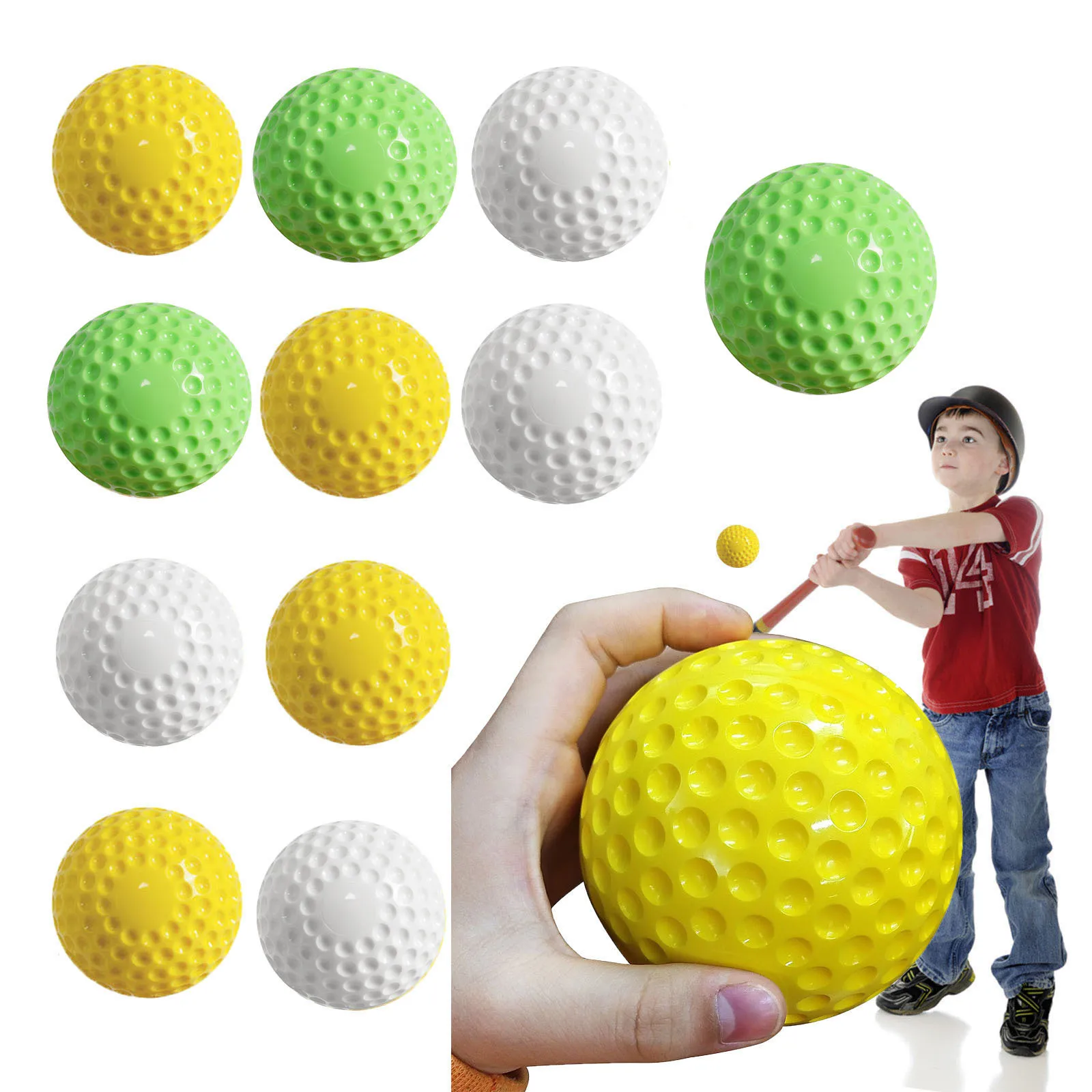 1 Pc 9 Inch Solid Hard Baseball PU Wear-resistant Professional Training Softball Indoor Outdoor Baseball Practicing Accessory