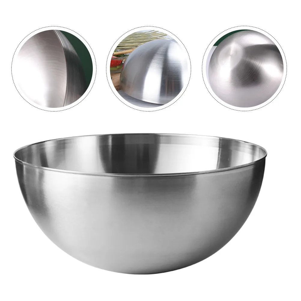 1Pcs High-Quality Food-Grade Stainless Steel Deep Thick Mixing Bowl for Eggs Salad Noodles Baking Cooking Household Kitchen