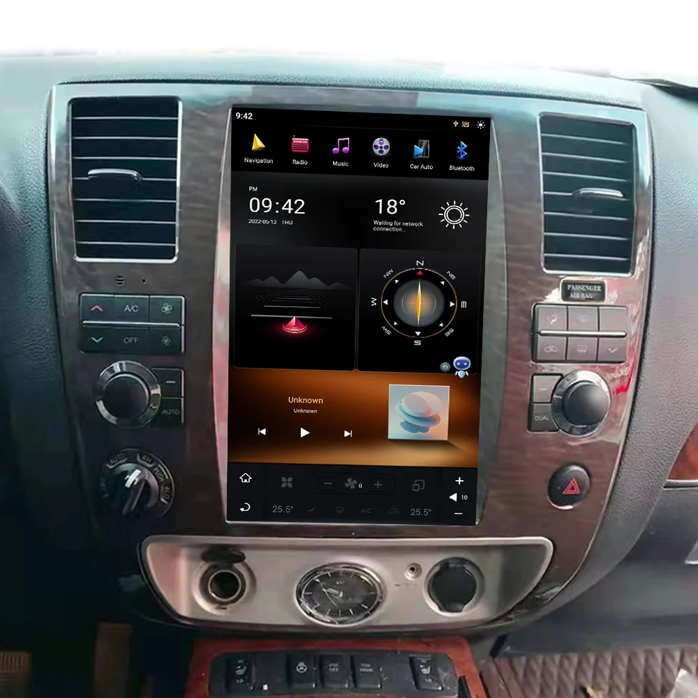 12.3inch Touch Screen Android 13.0 8+256GB Car Stereo For Nissan Patrol Armada Infiniti Qx56 2005-2009 Radio GPS Navigation Unit