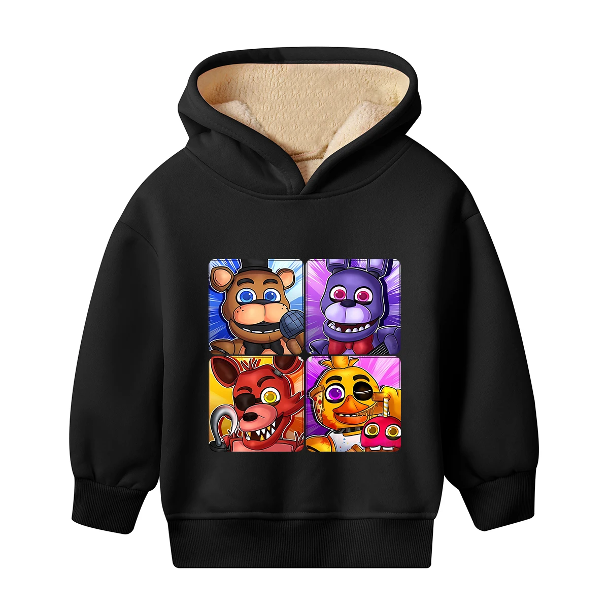 خمس ليال في فريدي الأطفال هوديس فتاة بوي الكرتون أنيمي البلوز الشتاء رشاقته الدافئة البلوز القمم ملابس الطفل هدية #2