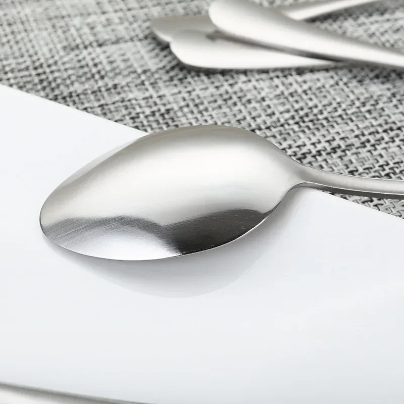 Nordic Style Spoon Small Gold Silver Stainless Steel Round Tea Coffee Spoon for Yogurt Ice Dessert Long Handled Spoon Cutlery