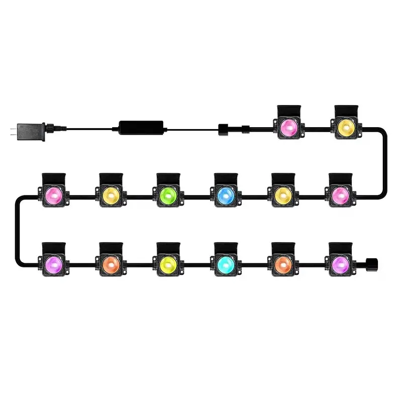 Smart RGB Outdoor Eaves Light String P67 Permanent Outdoor LED String Lights Home New Year Christmas Birthday DIY Lighting